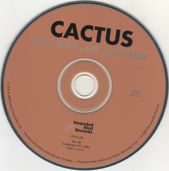 Cactus (3) : One Way...Or Another (CD, Album, RE)