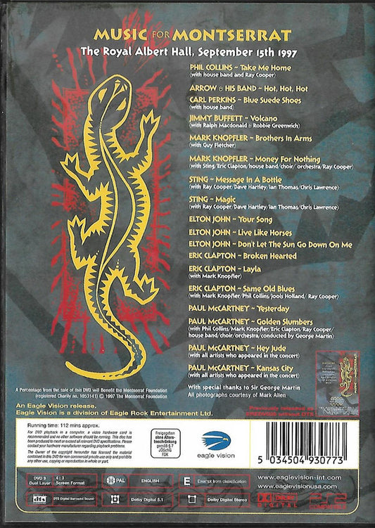 Various : Music For Montserrat (DVD-V, Multichannel, PAL)