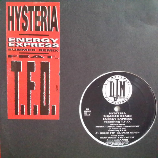 Hysteria (7) : Energy Express (Summer Remix) (12")