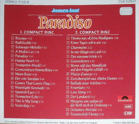 James Last : Paradiso (2xCD, Comp, Club)