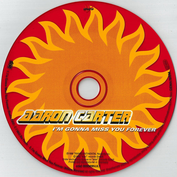 Aaron Carter : I'm Gonna Miss You Forever (Minimax, Maxi, Ltd, Red)