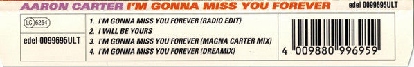 Aaron Carter : I'm Gonna Miss You Forever (Minimax, Maxi, Ltd, Red)