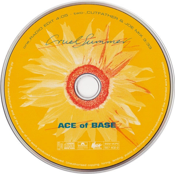 Ace Of Base : Cruel Summer (CD, Single)