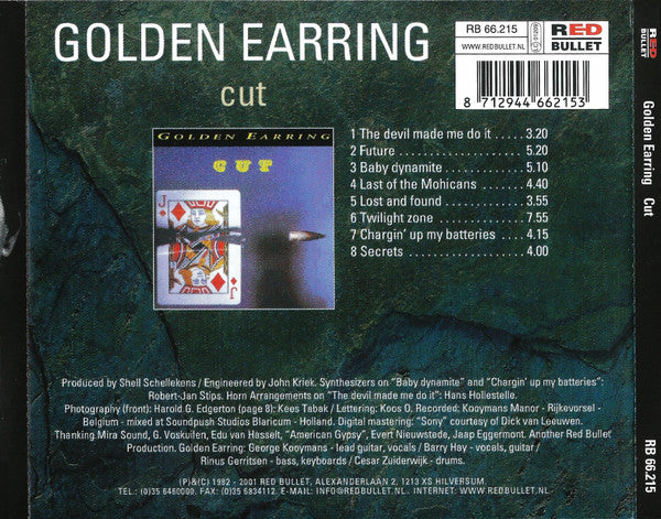 Golden Earring : Cut (CD, Album, RE)