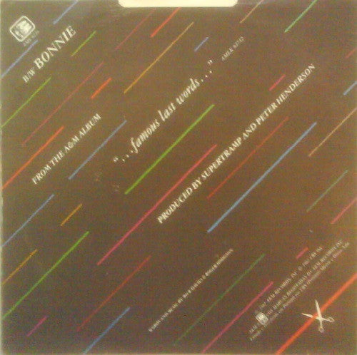 Supertramp : It's Raining Again (7", Single)