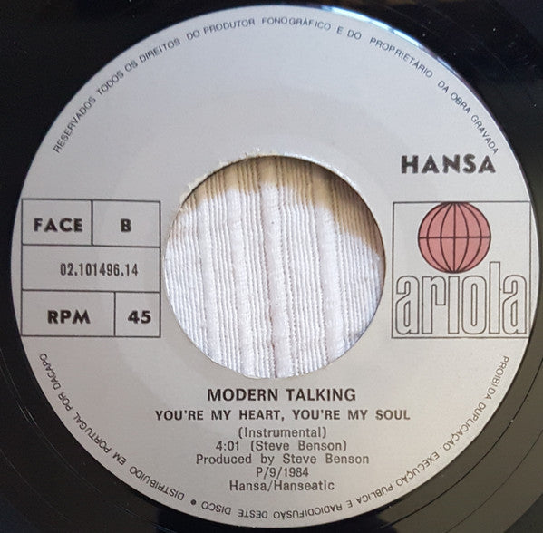 Modern Talking : You're My Heart, You're My Soul (7", Single)