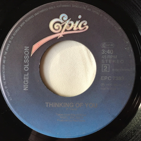Nigel Olsson : Little Bit Of Soap (7", Single)