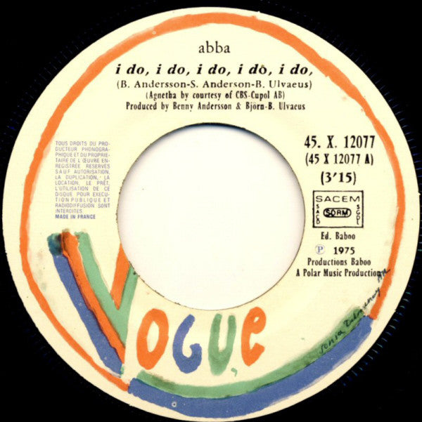 ABBA : I Do, I Do, I Do, I Do, I Do / Rock Me (7", Single)