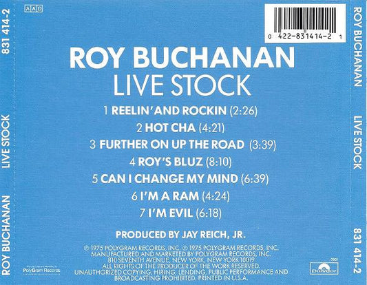 Roy Buchanan : Live Stock (CD, Album, RE, PMD)