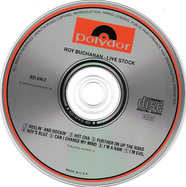 Roy Buchanan : Live Stock (CD, Album, RE, PMD)