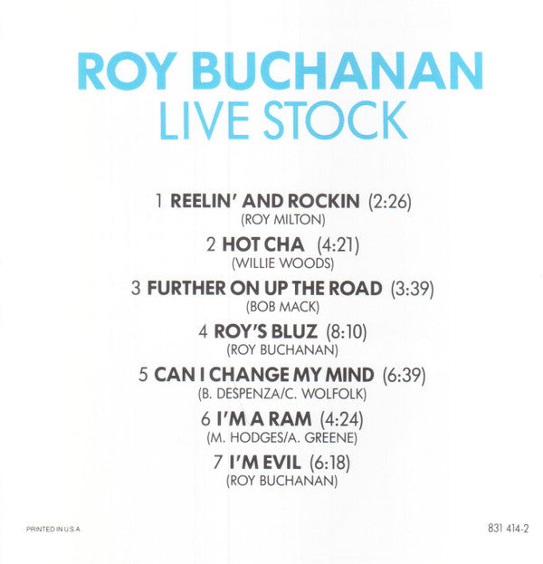 Roy Buchanan : Live Stock (CD, Album, RE, PMD)