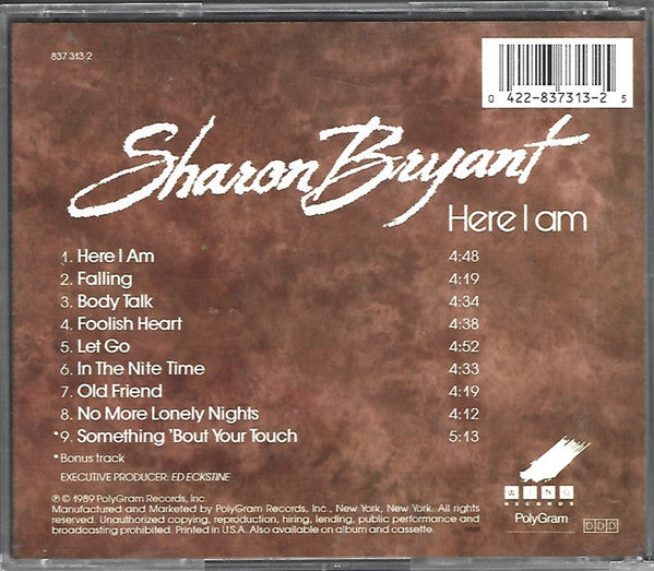 Sharon Bryant : Here I Am (CD, Album)