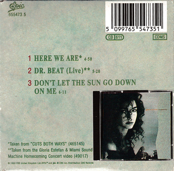 Gloria Estefan : Here We Are / Don't Let The Sun Go Down On Me (CD, Mini, Maxi)