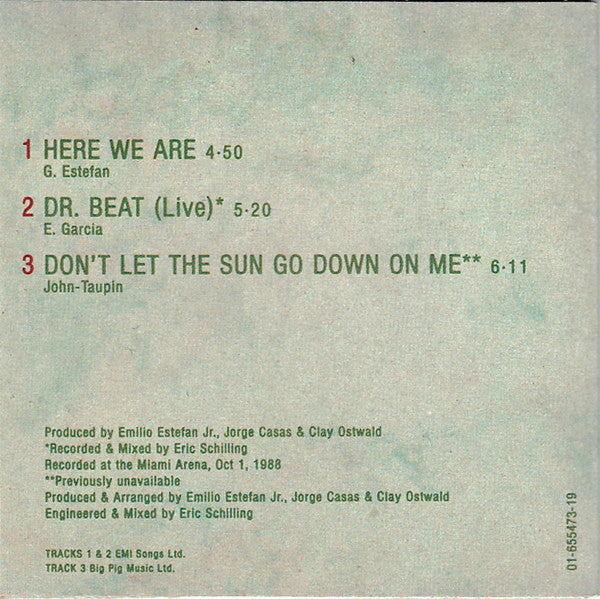 Gloria Estefan : Here We Are / Don't Let The Sun Go Down On Me (CD, Mini, Maxi)