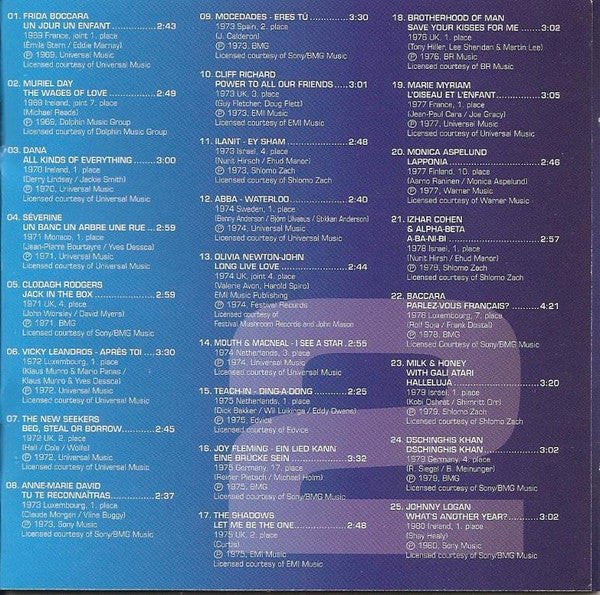 Various : Congratulations: 50 Years Of The Eurovision Song Contest (All The Winners + Favourites 1956 1980) (2xCD, Comp)