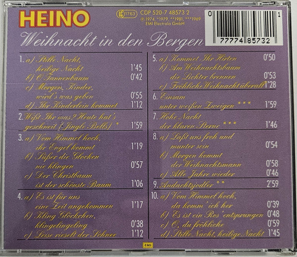 Heino : Weihnacht In Den Bergen (CD, Album)