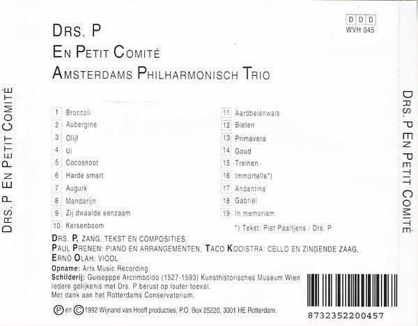 Drs. P, Amsterdams Philharmonisch Trio : En Petit Comité (CD, Album, RE)