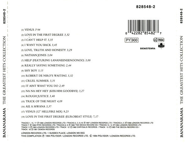 Bananarama : The Greatest Hits Collection (CD, Comp)