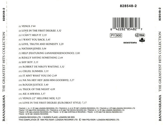 Bananarama : The Greatest Hits Collection (CD, Comp)