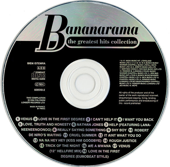 Bananarama : The Greatest Hits Collection (CD, Comp)