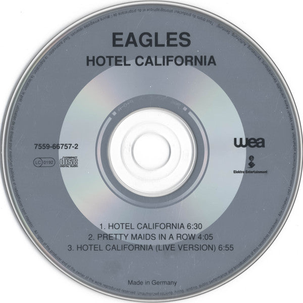 Eagles : Hotel California (CD, Single)