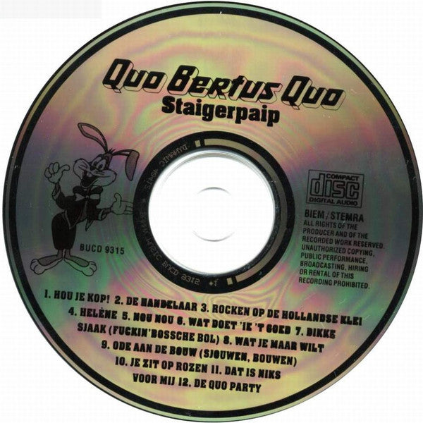 Bertus Staigerpaip : Quo Bertus Quo (CD, Album)