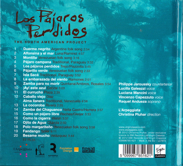L'Arpeggiata, Christina Pluhar : Los Pájaros Perdidos (The South American Project) (CD, Album, Del)
