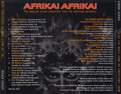 The Afrika! Afrika! Orchestra : André Heller Presents: Afrika! Afrika! The Magical Circus Adventure From The Amazing Continent (CD, Comp)