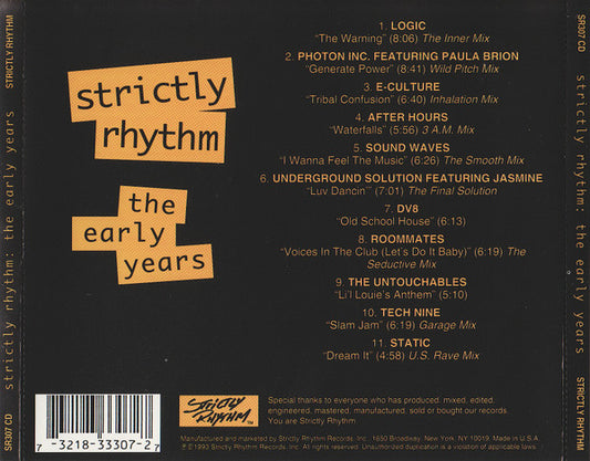 Various : Strictly Rhythm: The Early Years (CD, Comp)