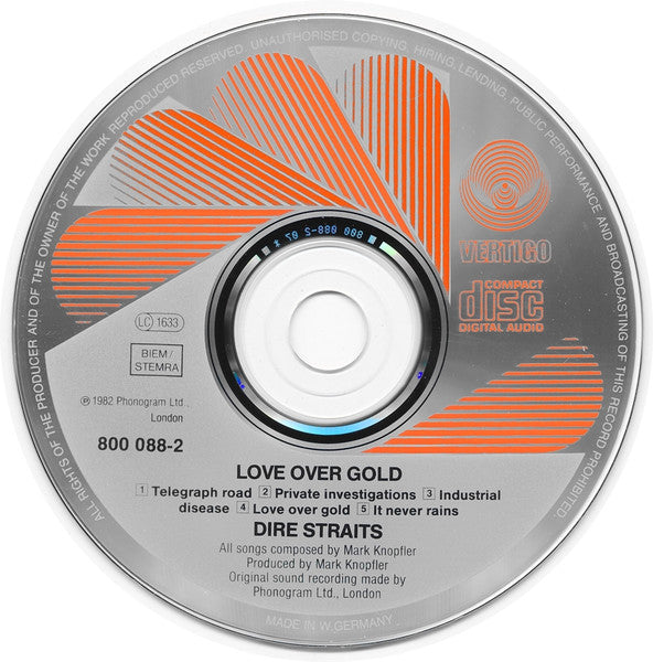 Dire Straits : Love Over Gold (CD, Album, RE, Red)