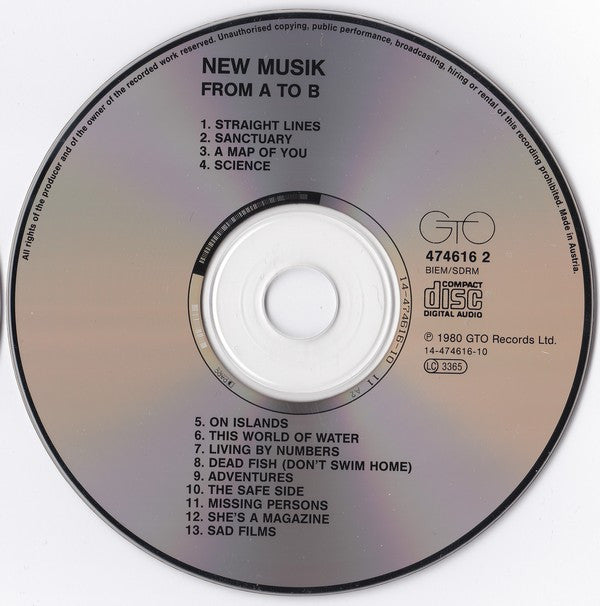 New Musik : From A To B (CD, Album, RE)