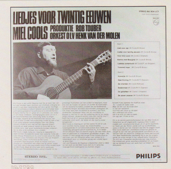 Miel Cools : Liedjes Voor Twintig Eeuwen (CDr, Album)