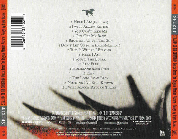 Bryan Adams / Music By Hans Zimmer : Spirit: Stallion Of The Cimarron (Music From The Original Motion Picture) (CD, Album, Sli)
