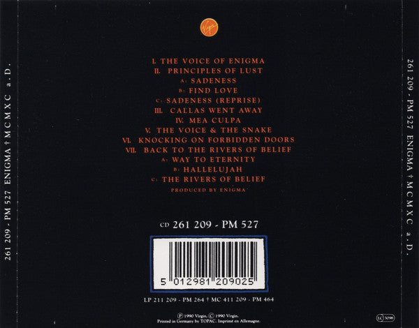 Enigma : MCMXC a.D. (CD, Album)