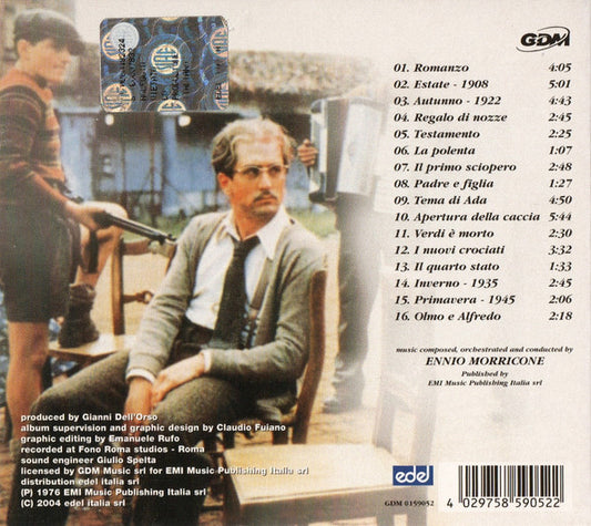 Ennio Morricone : Novecento (Original Motion Picture Soundtrack) (CD, Album, RE, RM, Dig)