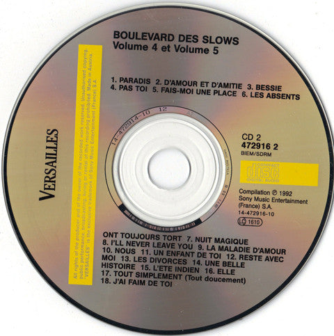 Various : Boulevard Des Slows Vol.4, Vol.5 (2xCD, Comp)