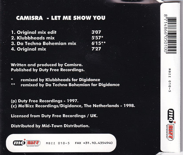 Camisra : Let Me Show You (CD, Maxi, 4 v)