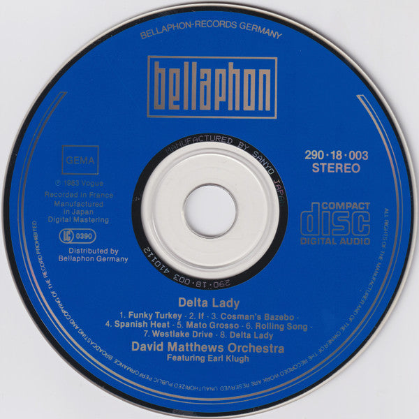 David Matthews Orchestra Feat. Earl Klugh : Delta Lady (CD, Album, RE)