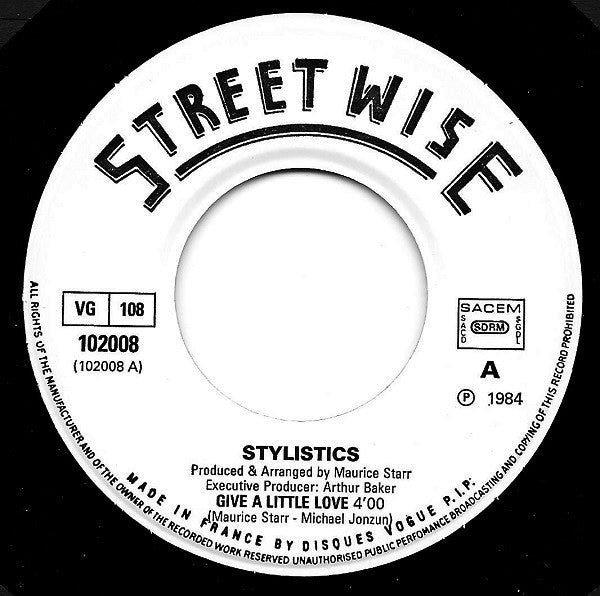 The Stylistics : Give A Little Love (7", Single)