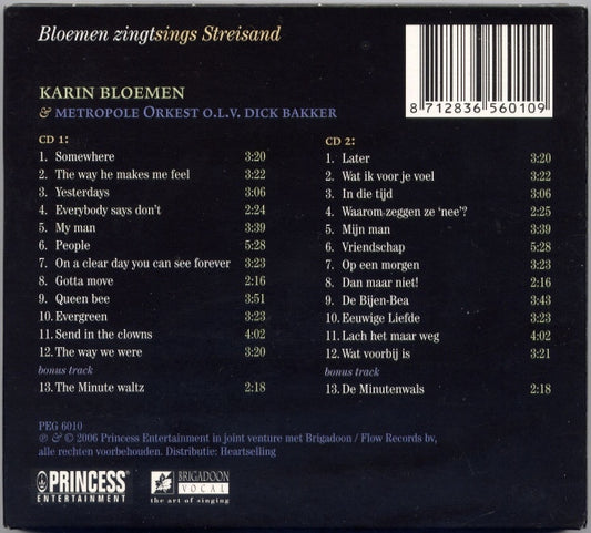 Karin Bloemen & Metropole Orchestra : Bloemen Zingt / Sings Streisand (2xCD, Album)