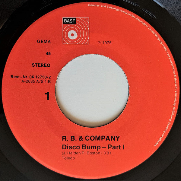 R. B. & Company : Disco Bump (7", Single)