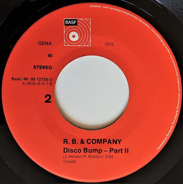 R. B. & Company : Disco Bump (7", Single)