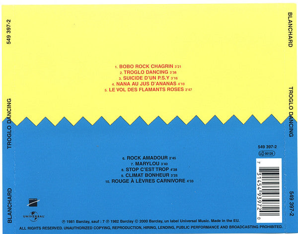 Gérard Blanchard : Troglo Dancing (CD, Album)