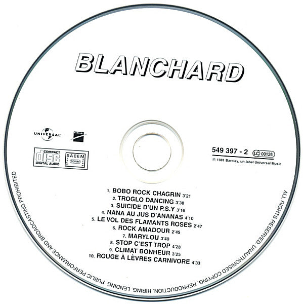 Gérard Blanchard : Troglo Dancing (CD, Album)