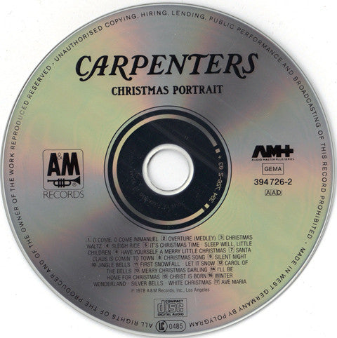 Carpenters : Christmas Portrait (CD, Album, RE)