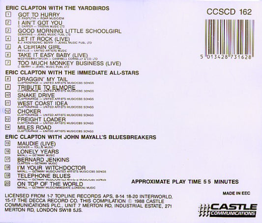 Eric Clapton Featured With The Yardbirds, Jimmy Page And John Mayall & The Bluesbreakers : The Early Clapton Collection (CD, Comp)
