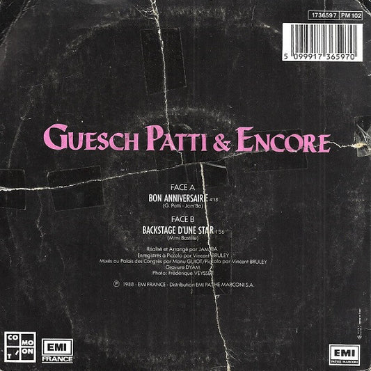 Guesch Patti & Encore : Bon Anniversaire (7", Single)