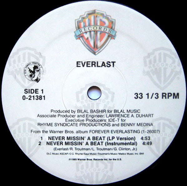 Everlast : Never Missin' A Beat / Syndicate Soldier (12", Maxi)