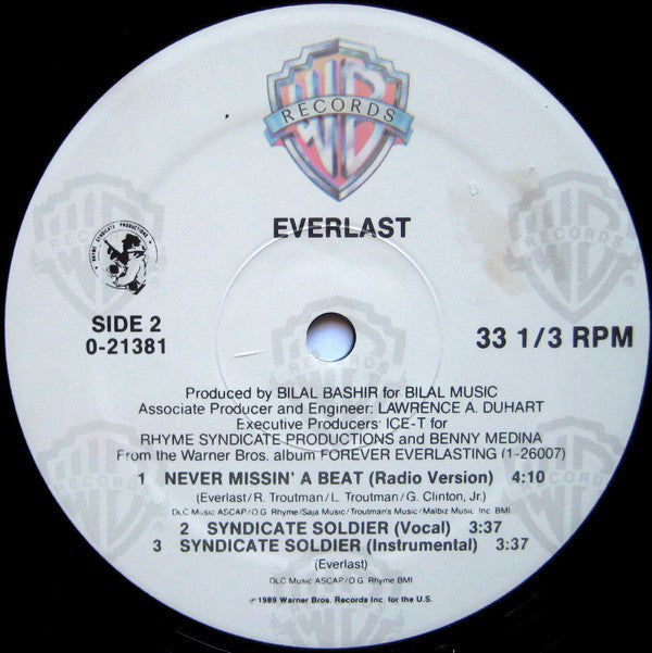 Everlast : Never Missin' A Beat / Syndicate Soldier (12", Maxi)
