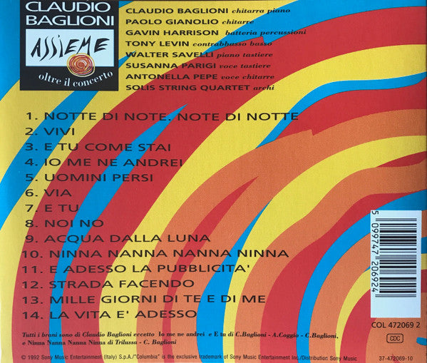 Claudio Baglioni : Assieme (CD, Album)